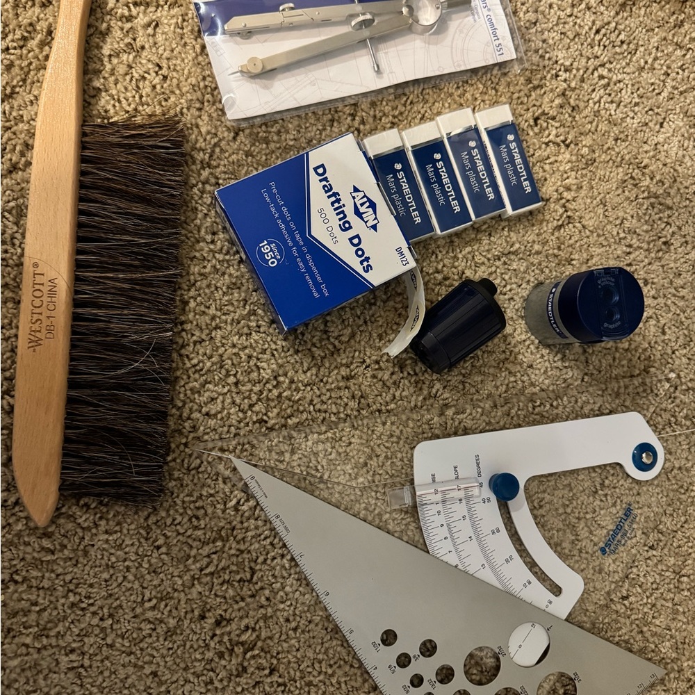 Drafting Tools Set with Compass and Ruler - Picture 2 of 6